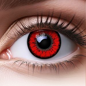 Farbige rote Halloween Kontaktlinsen "Red Flower" von MeralenS