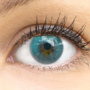 Farbige blaue Premium Kontaktlinsen Amalfi Marine von GLAMLENS