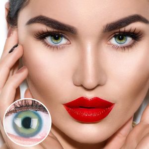 Blaue Kontaktlinsen - Alice Blue | Premium Comfort | Stark deckend | DIA 14.50 - ohne Stärke | 1 Paar (2 Stück) von GLAMLENS