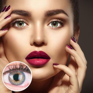 Blaue Kontaktlinsen - Rose Blue | Premium Comfort | Stark deckend | DIA 14.00 - ohne Stärke | 1 Paar (2 Stück) von GLAMLENS