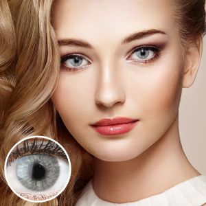 Farbige Graue Premium Kontaktlinsen Keira Gray von GLAMLENS