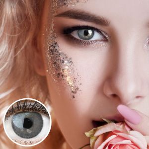 Farbige Graue Premium Kontaktlinsen Mirel Dark Gray von GLAMLENS