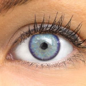 GLAMLENS Farbige Ibiza Ash Blue blaue helle Kontaktlinsen
