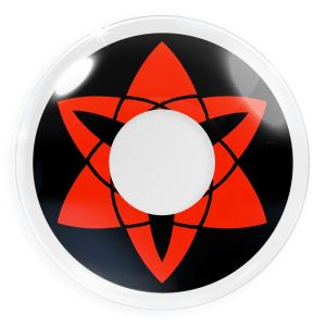 Funnylens Sharingan Anime Kontaktlinsen "Sasukes Mangekyu" mit Behälter ohne Stärke