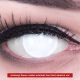  Farbige weiße Kontaktlinsen für Cosplay und Halloween - Blind White von MeralenS - 1 Paar (2 Stück)