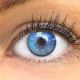 Farbige Palma Blue premium sehr stark deckende Monatslinsen (3 Monate anwendbar) von GLAMLENS