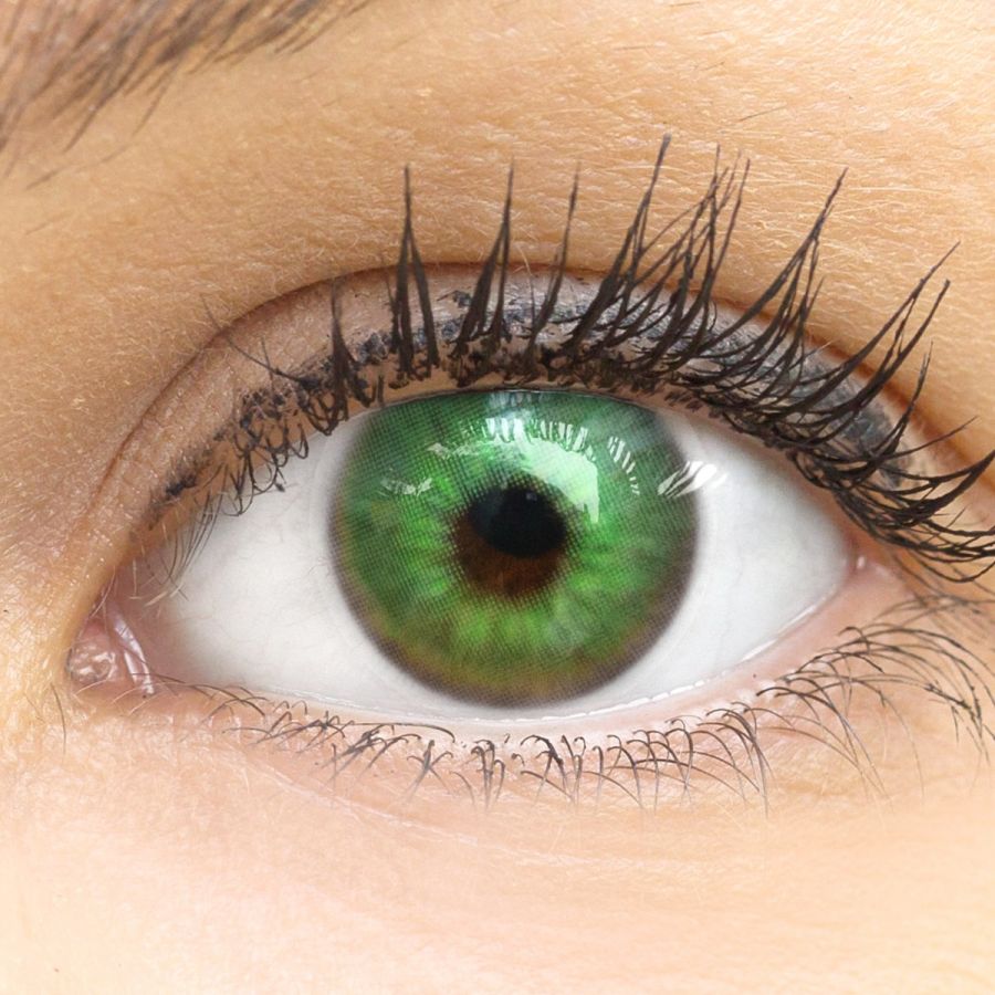 Grüne Kontaktlinsen - Cagliari Green | Premium Comfort | Stark deckend | DIA 14.00 - ohne Stärke | 1 Paar (2 Stück) von GLAMLENS