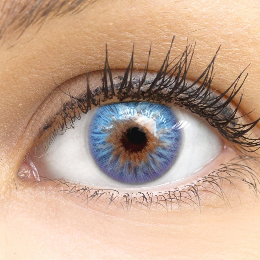 Blaue Kontaktlinsen - Catania Blue | Premium Comfort | Stark deckend | DIA 14.20 - ohne Stärke | 1 Paar (2 Stück) von GLAMLENS