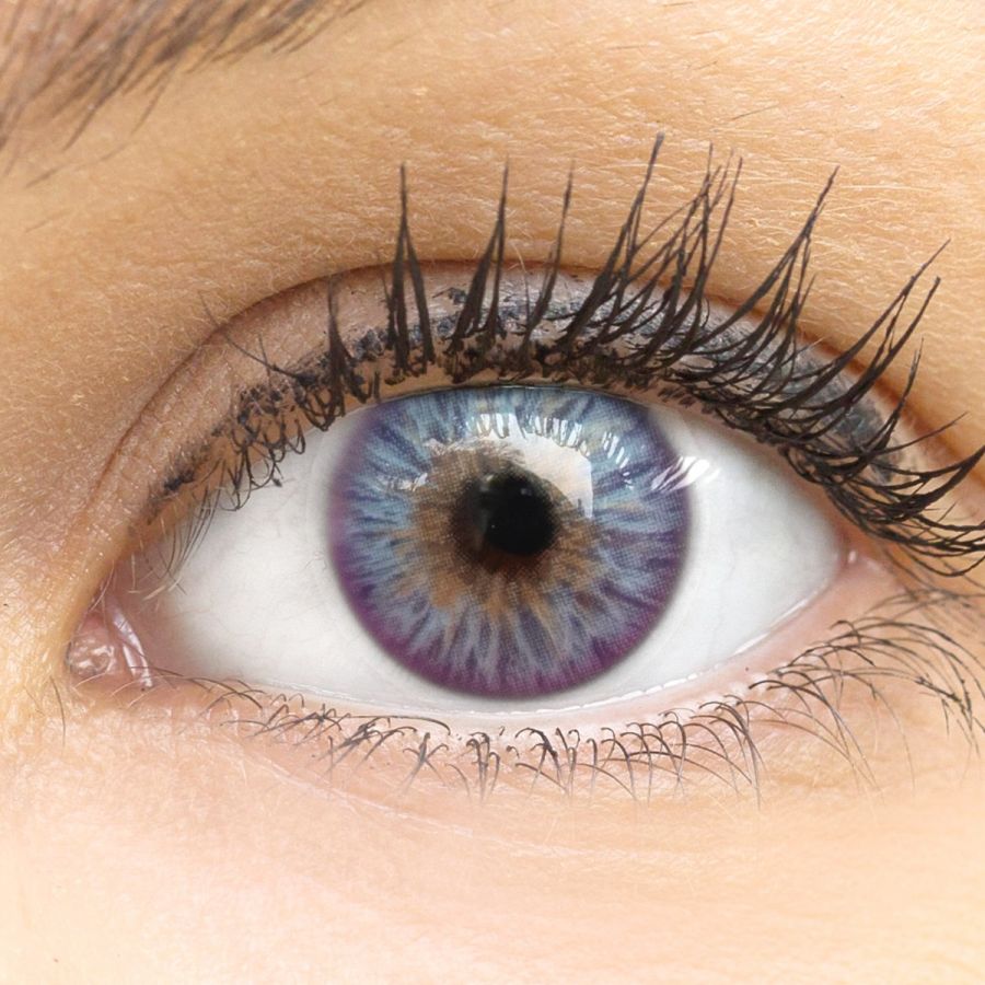 Lila Kontaktlinsen - Catania Violet | Premium Comfort | Stark deckend | DIA 14.20 - ohne Stärke | 1 Paar (2 Stück) von GLAMLENS