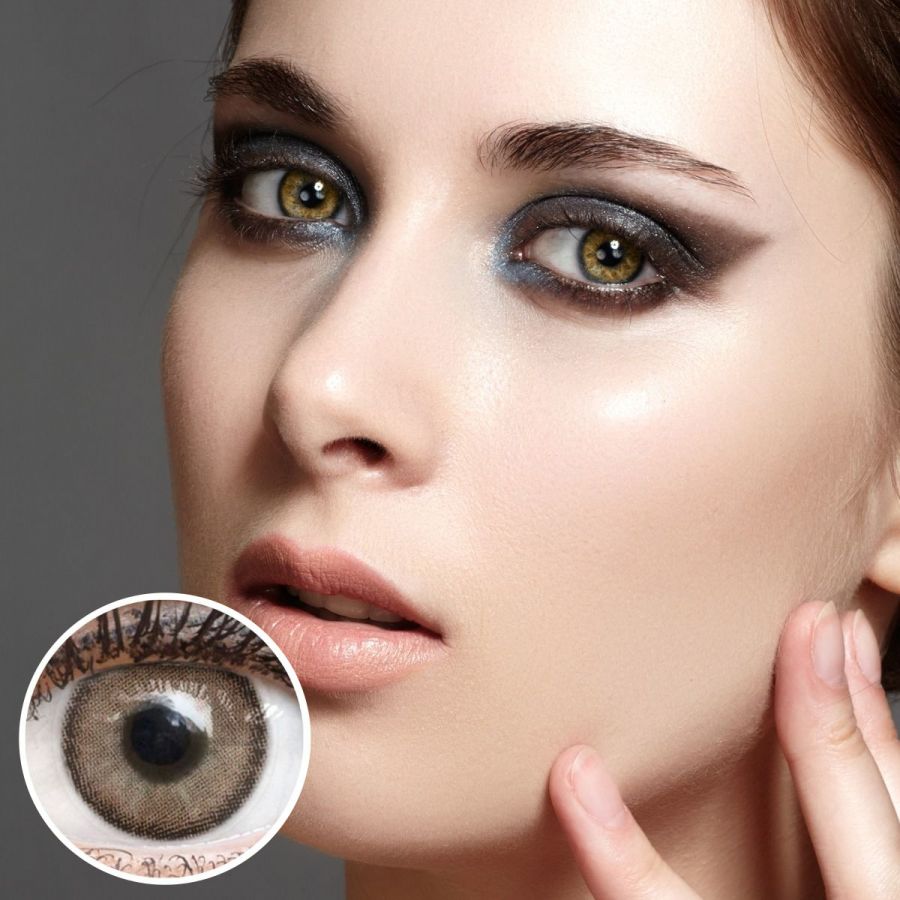 Braune Kontaktlinsen - Bella Brown | Premium Comfort | Stark deckend | DIA 14.00 - ohne Stärke | 1 Paar (2 Stück) von GLAMLENS
