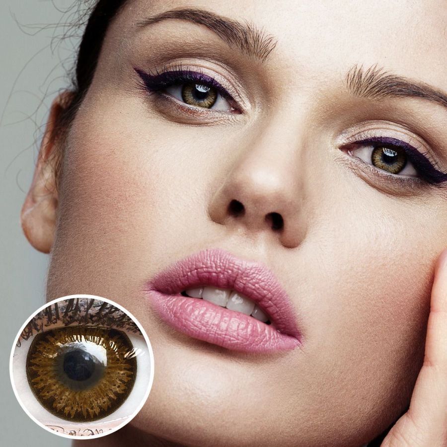 Braune Kontaktlinsen - Choco | Premium Comfort | Stark deckend | DIA 14.00 - mit Stärke | 1 Paar (2 Stück) von GLAMLENS