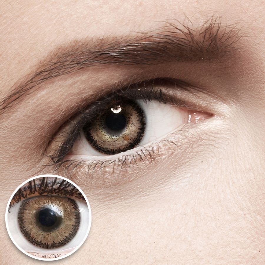 Braune Kontaktlinsen - Viola Brown | Premium Comfort | Stark deckend | DIA 14.50 - ohne Stärke | 1 Paar (2 Stück) von GLAMLENS