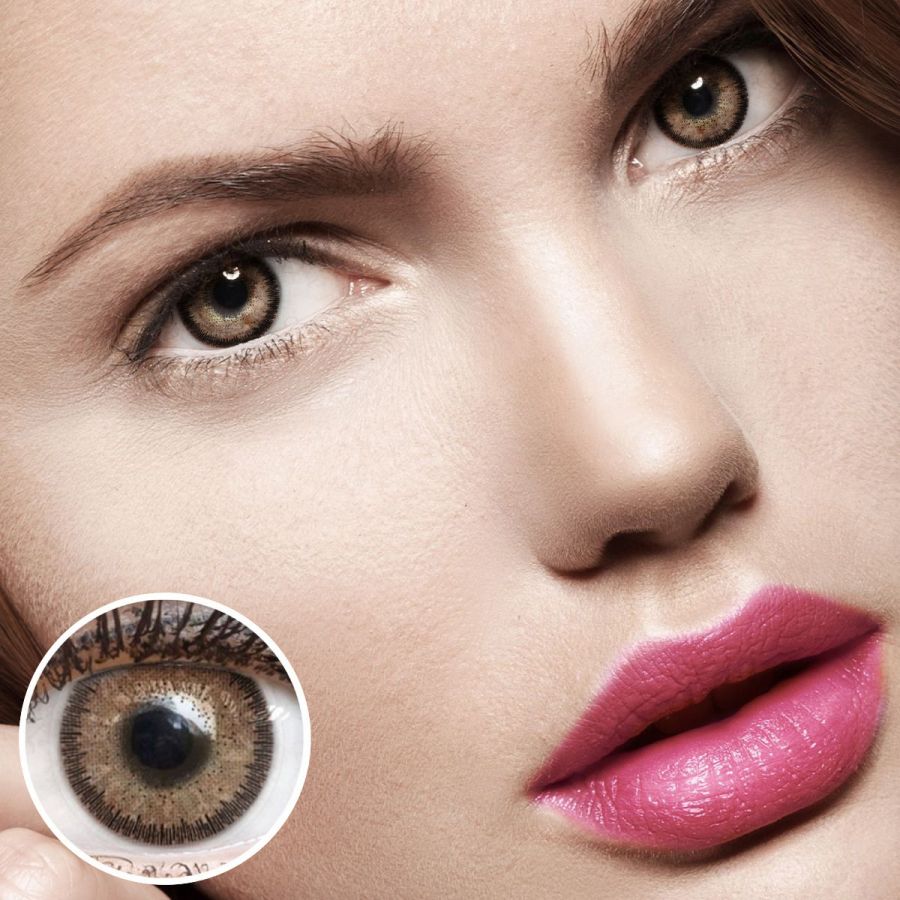 Braune Kontaktlinsen - Viola Brown | Premium Comfort | Stark deckend | DIA 14.50 - ohne Stärke | 1 Paar (2 Stück) von GLAMLENS