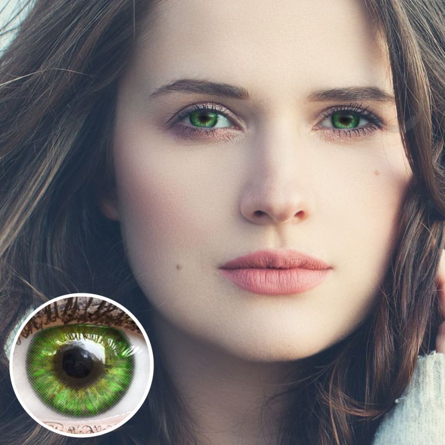 Grüne Kontaktlinsen - Fresh Mint | Premium Comfort | Stark deckend | DIA 14.50 - ohne Stärke | 1 Paar (2 Stück) von GLAMLENS