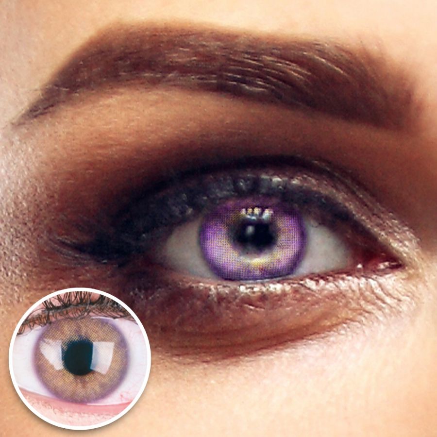 🔥Final Sale🔥 Lila Kontaktlinsen - Jasmine Violet | Premium Comfort | Stark deckend | DIA 14.00 - ohne Stärke | 1 Paar (2 Stück) von GLAMLENS