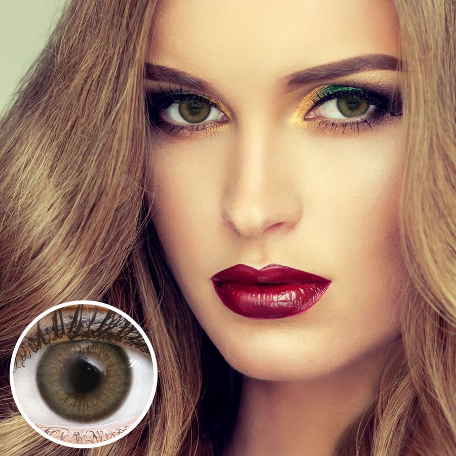 Graue Kontaktlinsen - Bari Gray | Premium Comfort | Stark deckend | DIA 14.20 - ohne Stärke | 1 Paar (2 Stück) von GLAMLENS