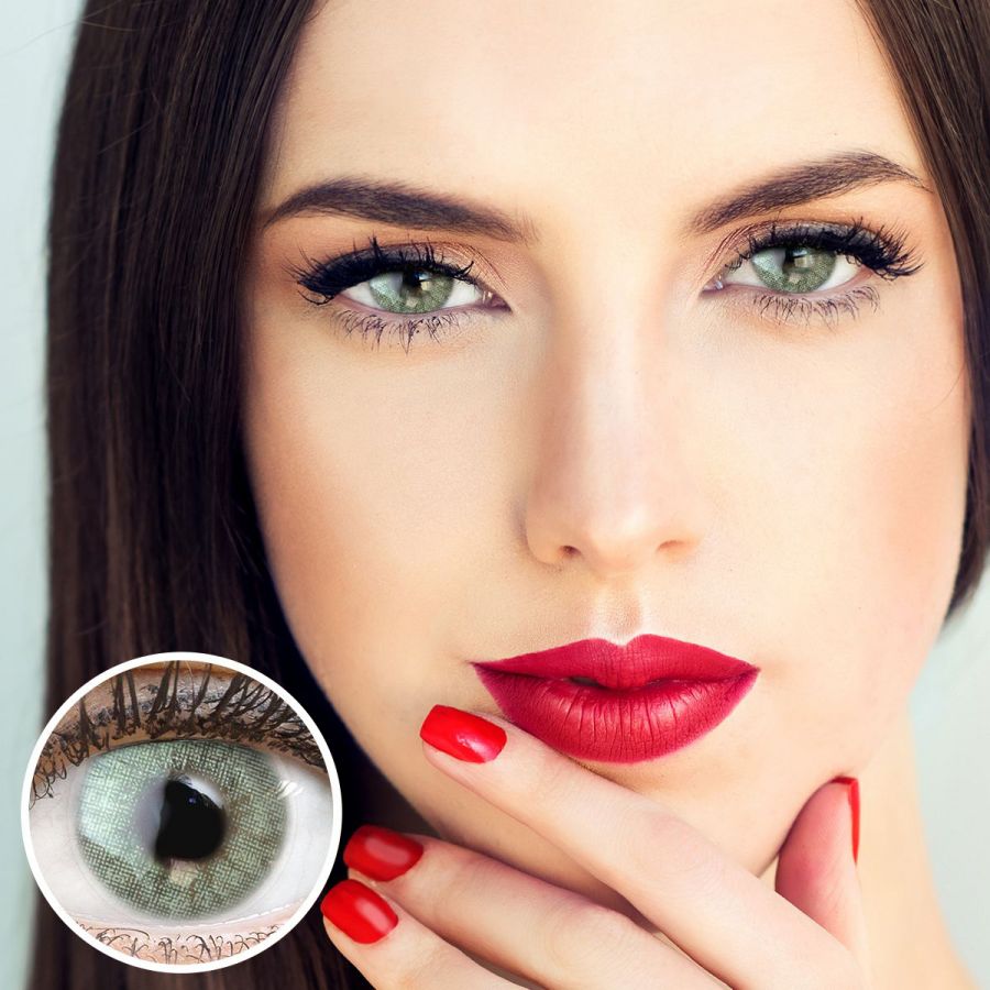 Grüne Kontaktlinsen - Keira Green | Premium Comfort | Stark deckend | DIA 14.20 - ohne Stärke | 1 Paar (2 Stück) von GLAMLENS