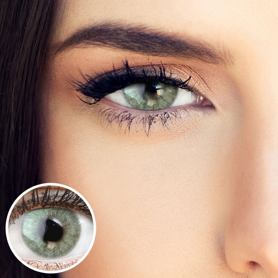 Grüne Kontaktlinsen - Keira Green | Premium Comfort | Stark deckend | DIA 14.20 - mit Stärke | 1 Paar (2 Stück) von GLAMLENS