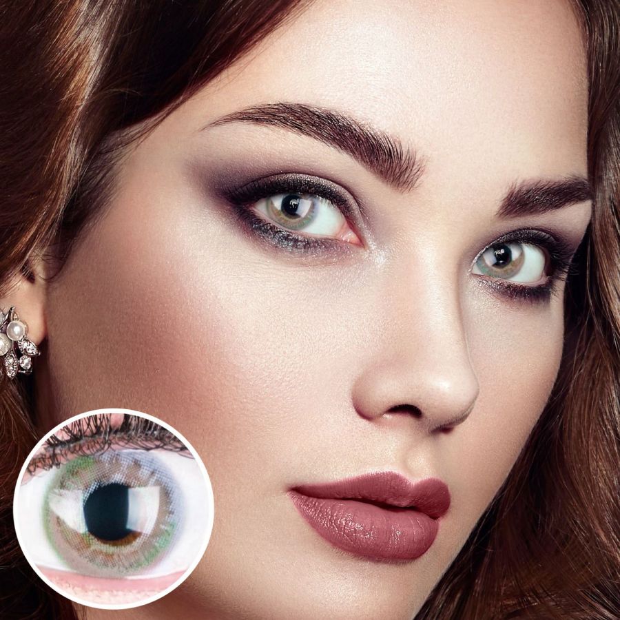 Graue Kontaktlinsen - Paradise Gray | Premium Comfort | Stark deckend | DIA 14.50 - ohne Stärke | 1 Paar (2 Stück) von GLAMLENS
