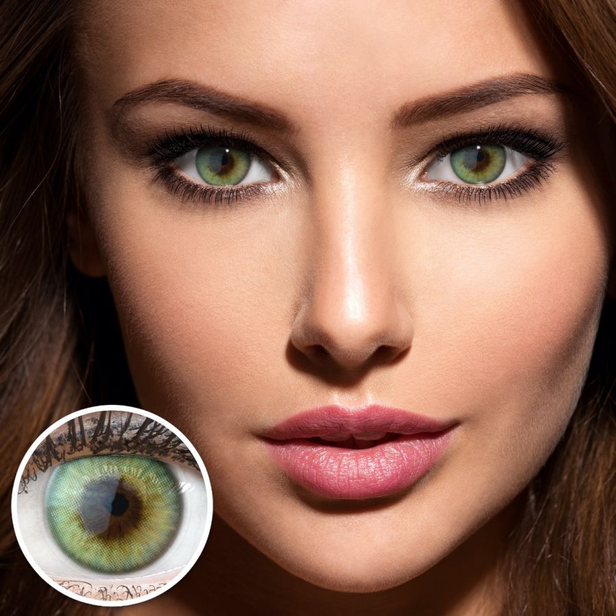 Grüne Kontaktlinsen - Padua Emerald | Premium Comfort | Stark deckend | DIA 14.00 - ohne Stärke | 1 Paar (2 Stück) von GLAMLENS