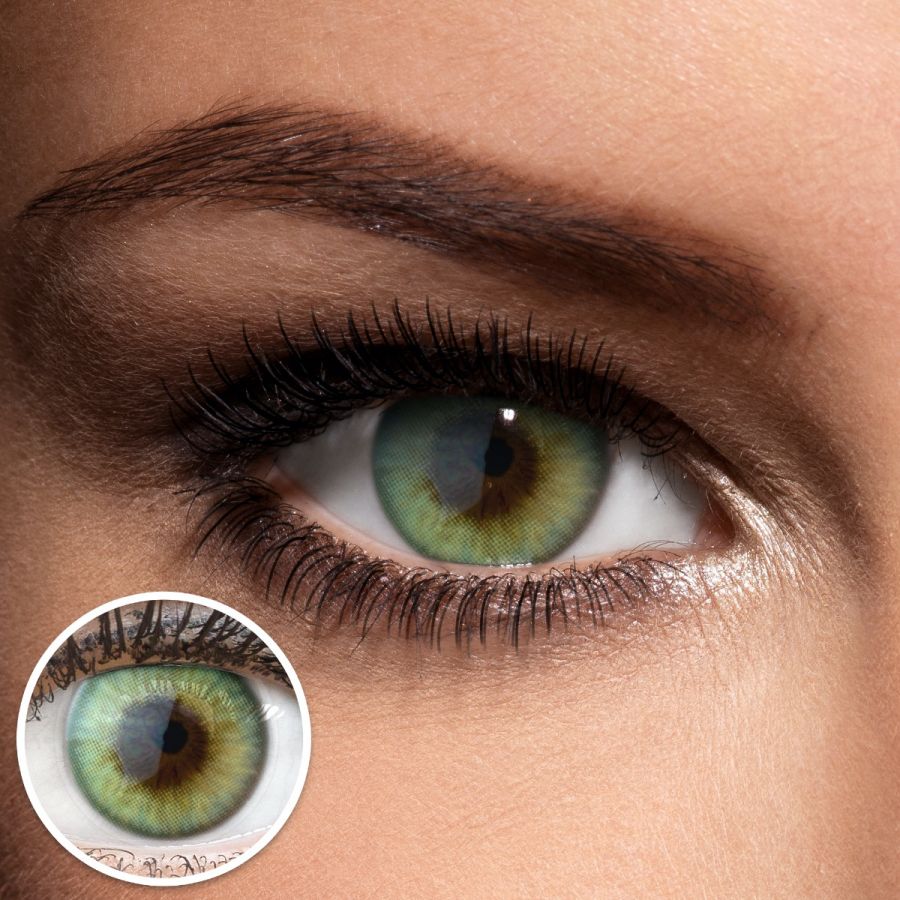 Grüne Kontaktlinsen - Padua Emerald | Premium Comfort | Stark deckend | DIA 14.00 - ohne Stärke | 1 Paar (2 Stück) von GLAMLENS
