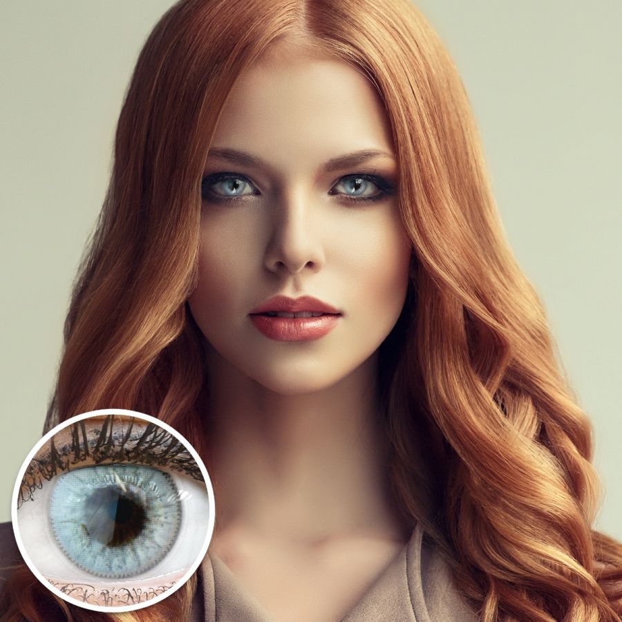 Graue Kontaktlinsen - Ravenna Gray | Premium Comfort | Stark deckend | DIA 14.20 - ohne Stärke | 1 Paar (2 Stück) von GLAMLENS