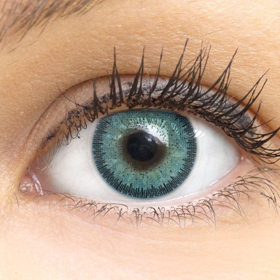 Blaue Kontaktlinsen - Viola Blue | Premium Comfort | Stark deckend | DIA 14.50 - mit Stärke | 1 Paar (2 Stück) von GLAMLENS