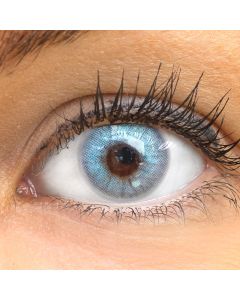 Farbige blaue Premium Kontaktlinsen in Jasmine Ash Blue von GLAMLENS Hinweis