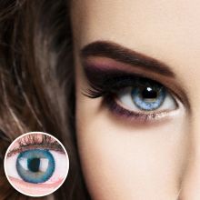 Blaue Kontaktlinsen - Mirel Blue | Premium Comfort | Stark deckend | DIA 14.00 - mit Stärke | 1 Paar (2 Stück) von GLAMLENS