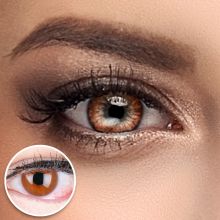 Braune Kontaktlinsen - Jasmine Choco | Premium Comfort | Stark deckend | DIA 14.00 - mit Stärke | 1 Paar (2 Stück) von GLAMLENS