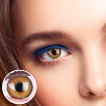 Braune Kontaktlinsen - Mirel Brown | Premium Comfort | Stark deckend | DIA 14.00 - mit Stärke | 1 Paar (2 Stück) von GLAMLENS