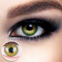 Grüne Kontaktlinsen - Jasmine Green | Premium Comfort | Stark deckend | DIA 14.00 - mit Stärke | 1 Paar (2 Stück) von GLAMLENS