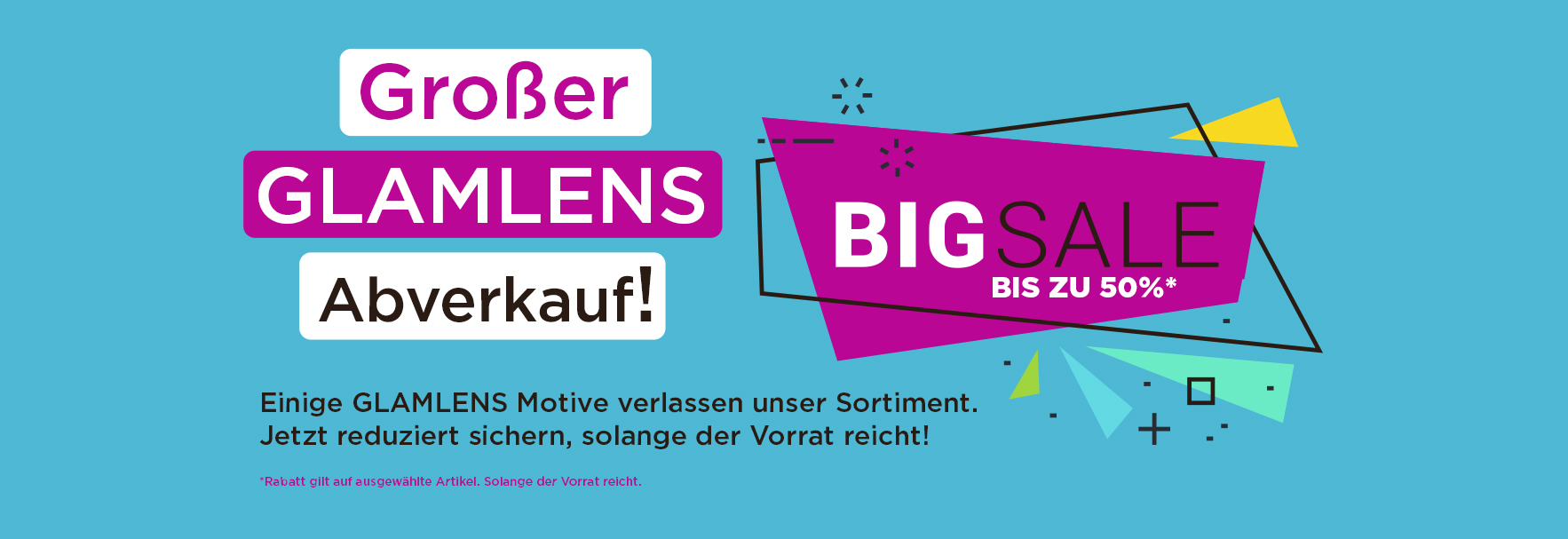 Reduzierte GLAMLENS Kontaktlinsen im Final Sale Ausverkauf